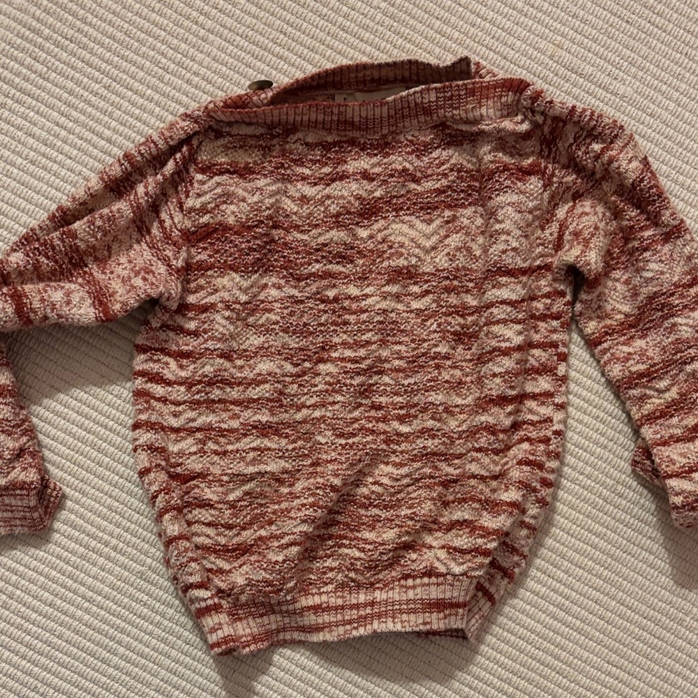 Misha and Puff Red and Cream Kids Sweater